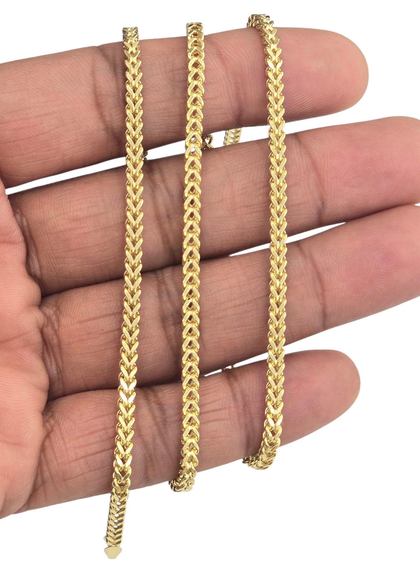 14kt REAL GOLD HOLLOW FRANCO CHAIN 3MM