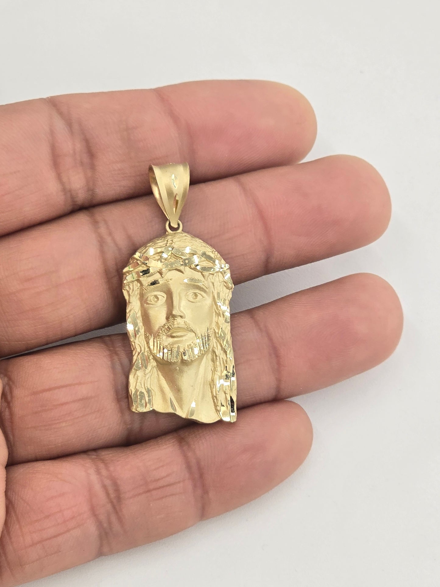 10KT REAL GOLD JESUS FACE PENDANT