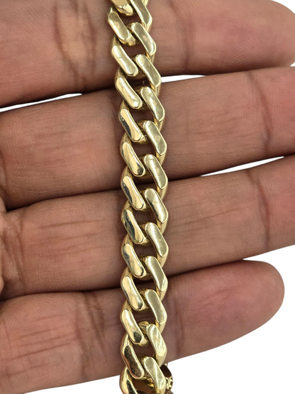 10KT REAL GOLD MONACO STYLE BRACELET 9.2 MM