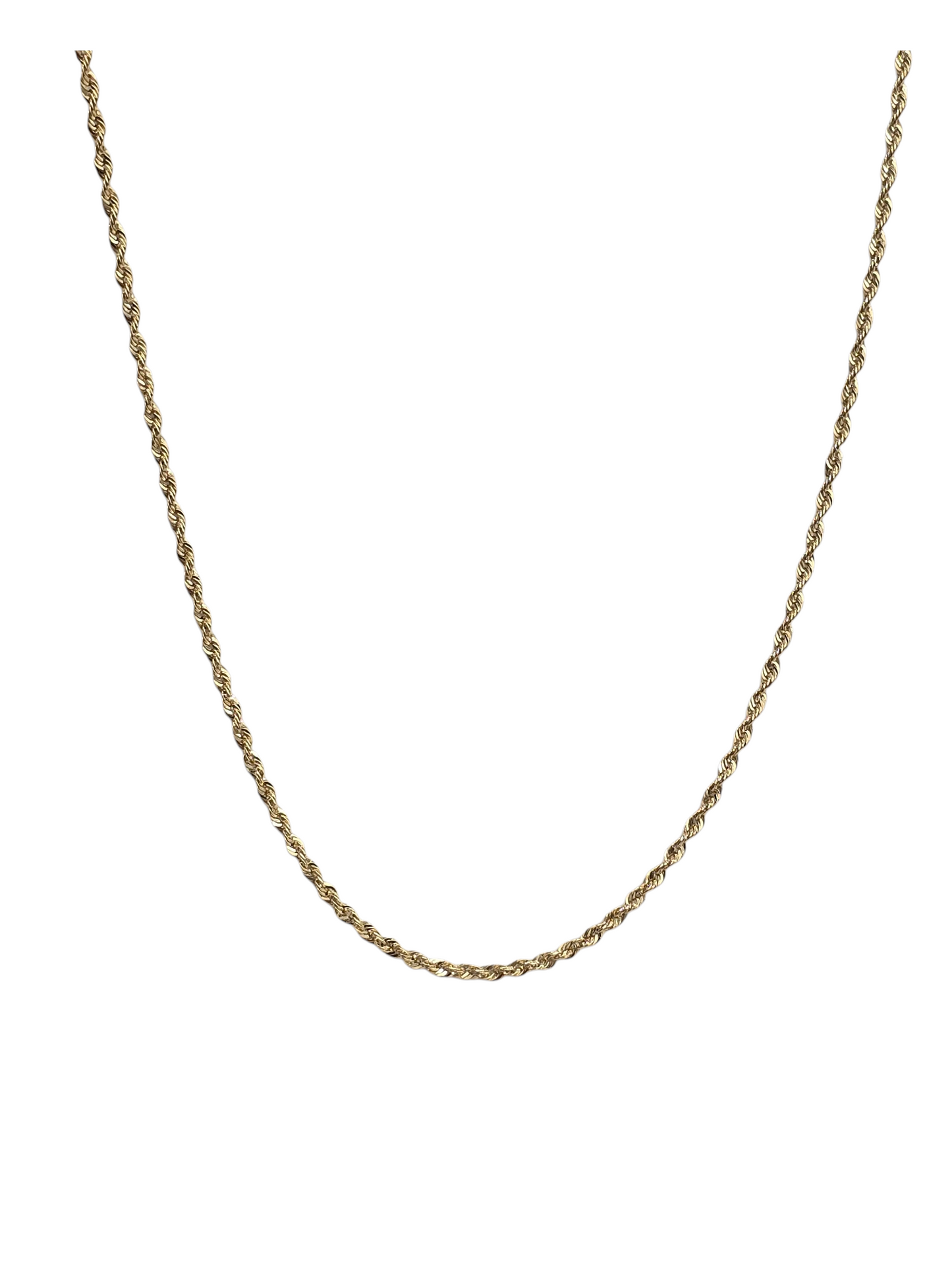 10KT REAL GOLD ROPE CHAIN 2.2MM