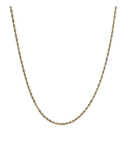 10KT REAL GOLD ROPE CHAIN 2.2MM
