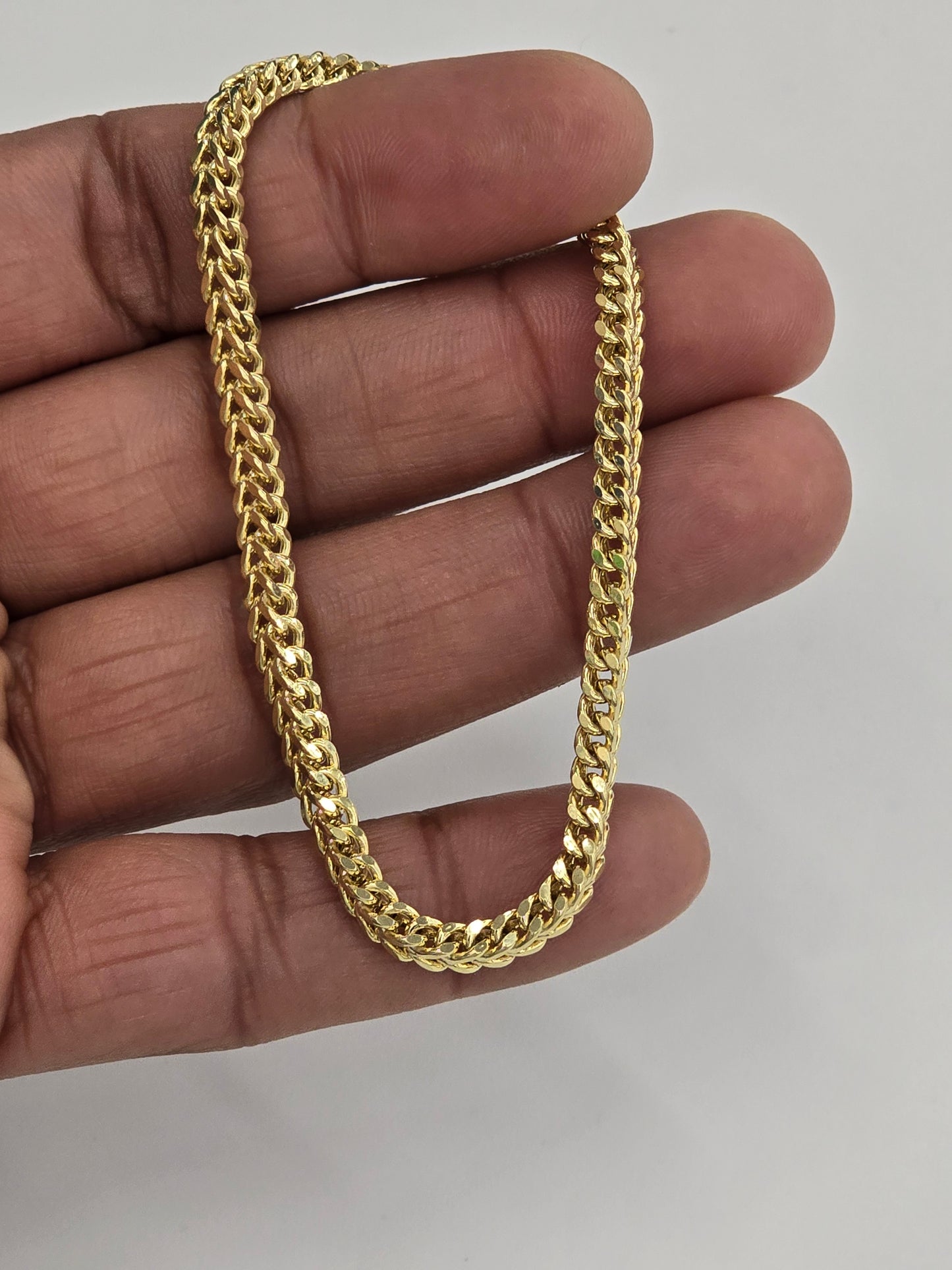 10KT REAL GOLD FRANCO BRACELET 4MM 8 INCH