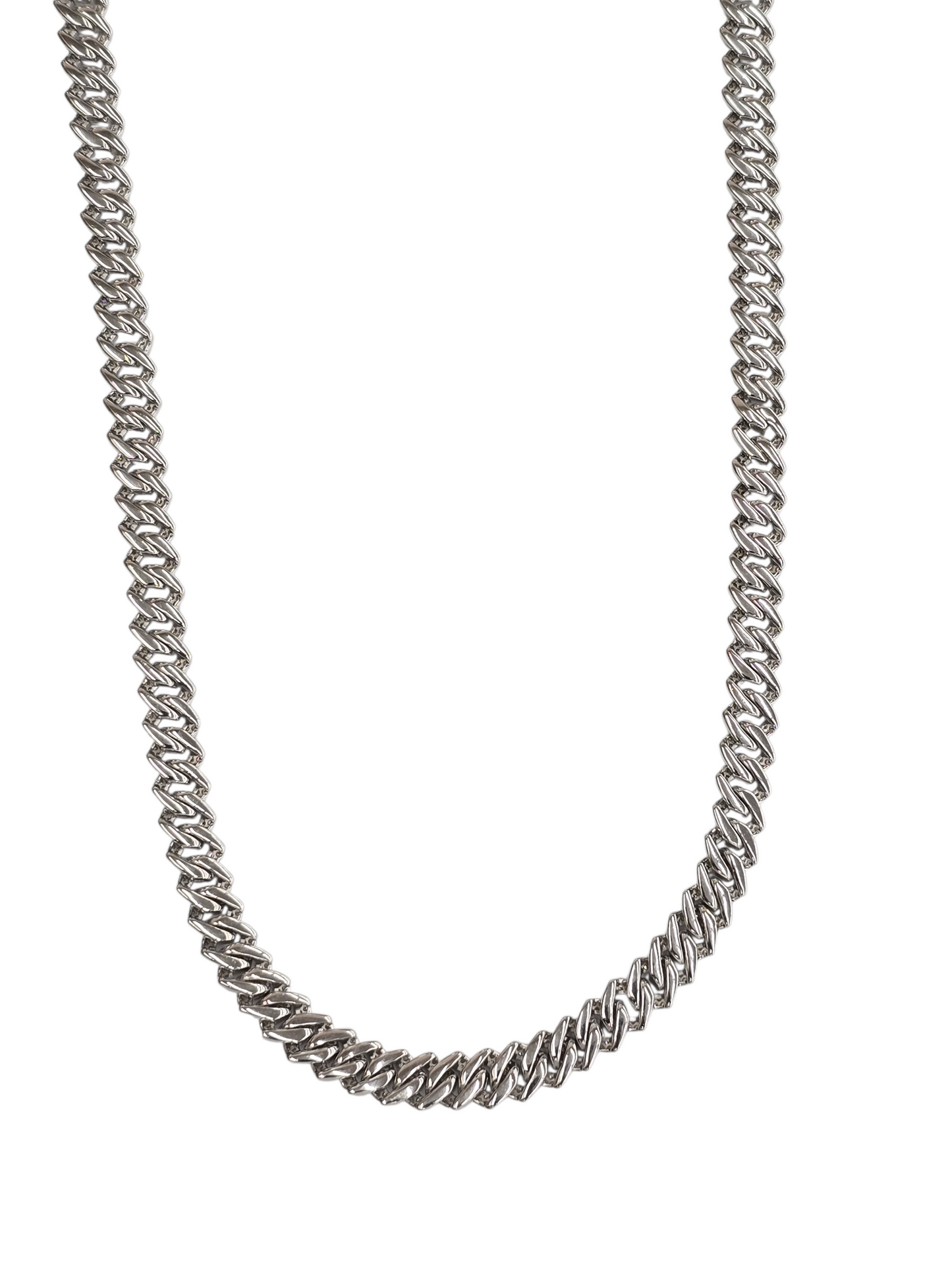 925 STERLING SILVER MOISSANITE DIAMOND CUBAN CHAIN 8MM