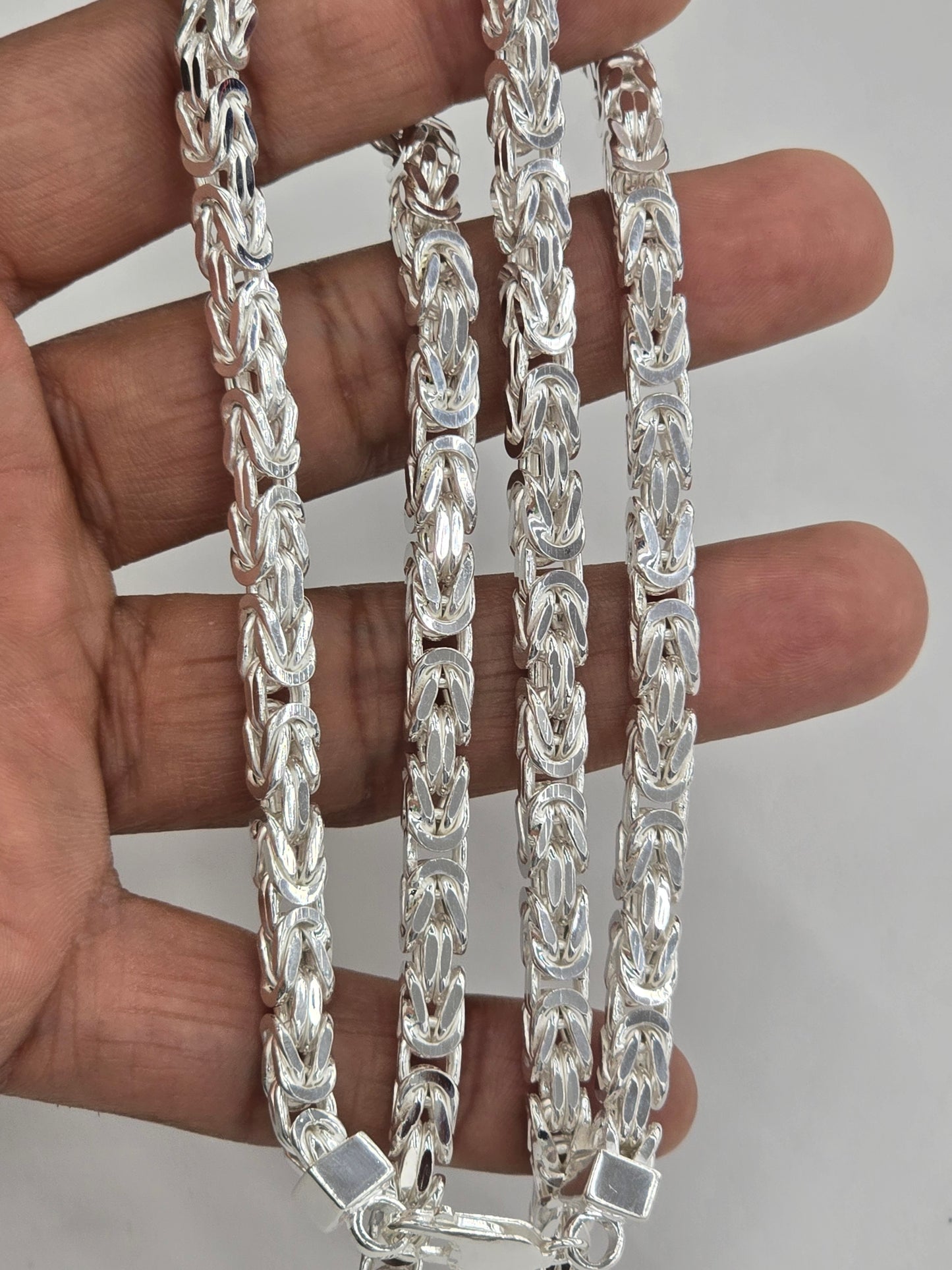 925 Sterling Silver Byzantine Chain 5.5 mm