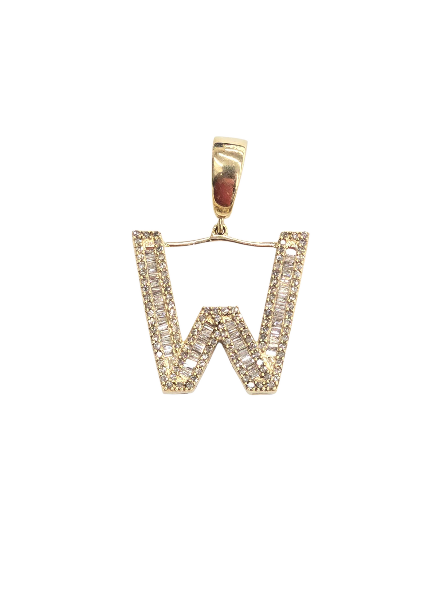 REAL DIAMOND 10KT GOLD BLOCK LETTER INITIAL A TO Z FOR MEN AND WOMEN