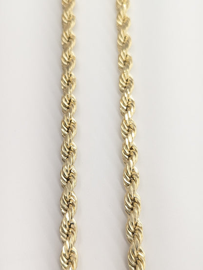 10kt Real Gold Rope Chain 7.8 mm