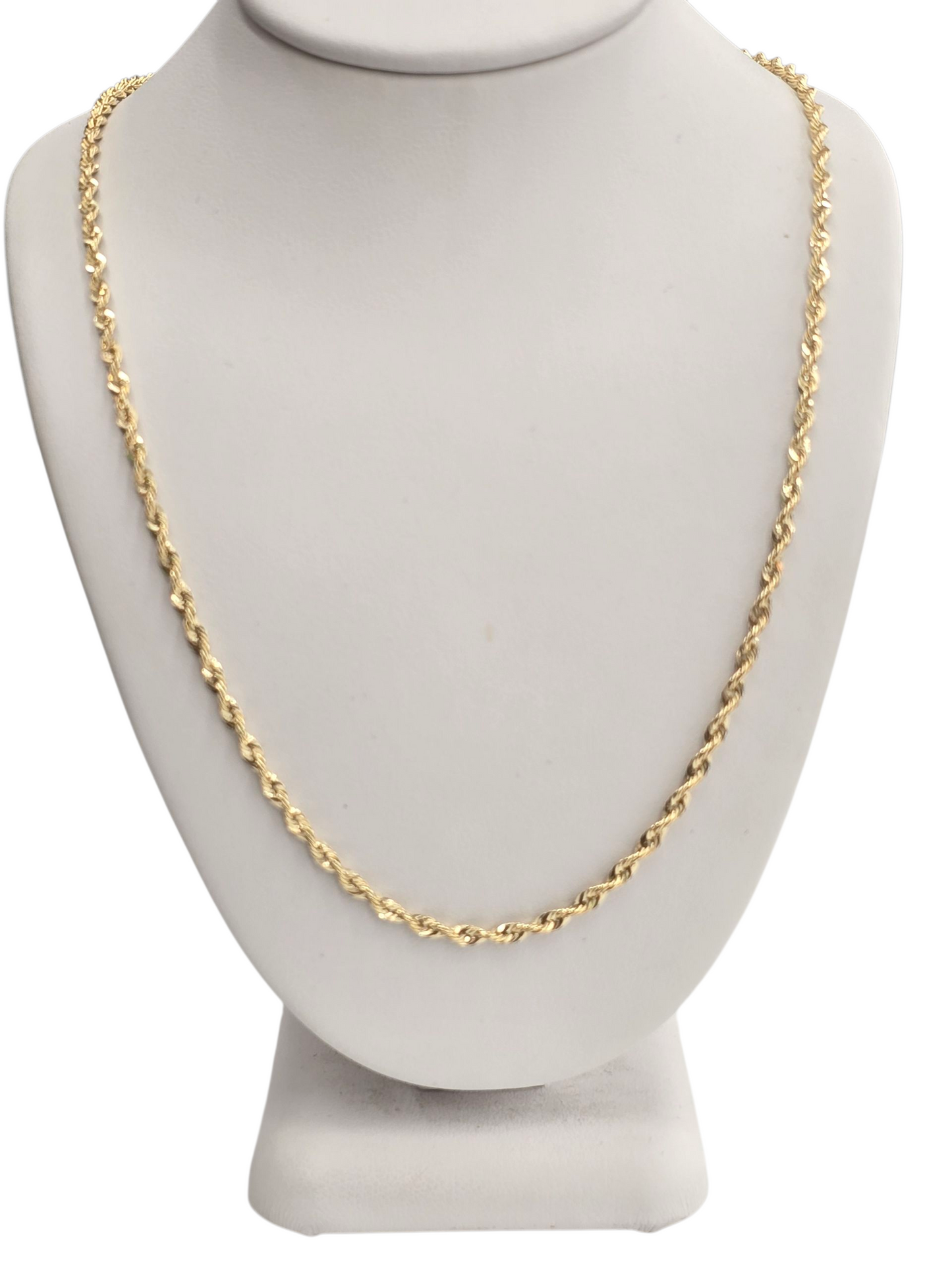 10KT REAL GOLD ROPE CHAIN 2.2MM