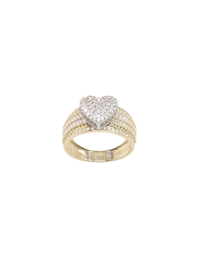10KT REAL GOLD HEART RING