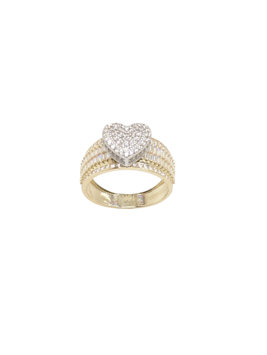 10KT REAL GOLD HEART RING