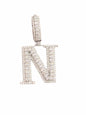 925 Sterling Silver Moissanite Diamond Initial A to Z Pendant