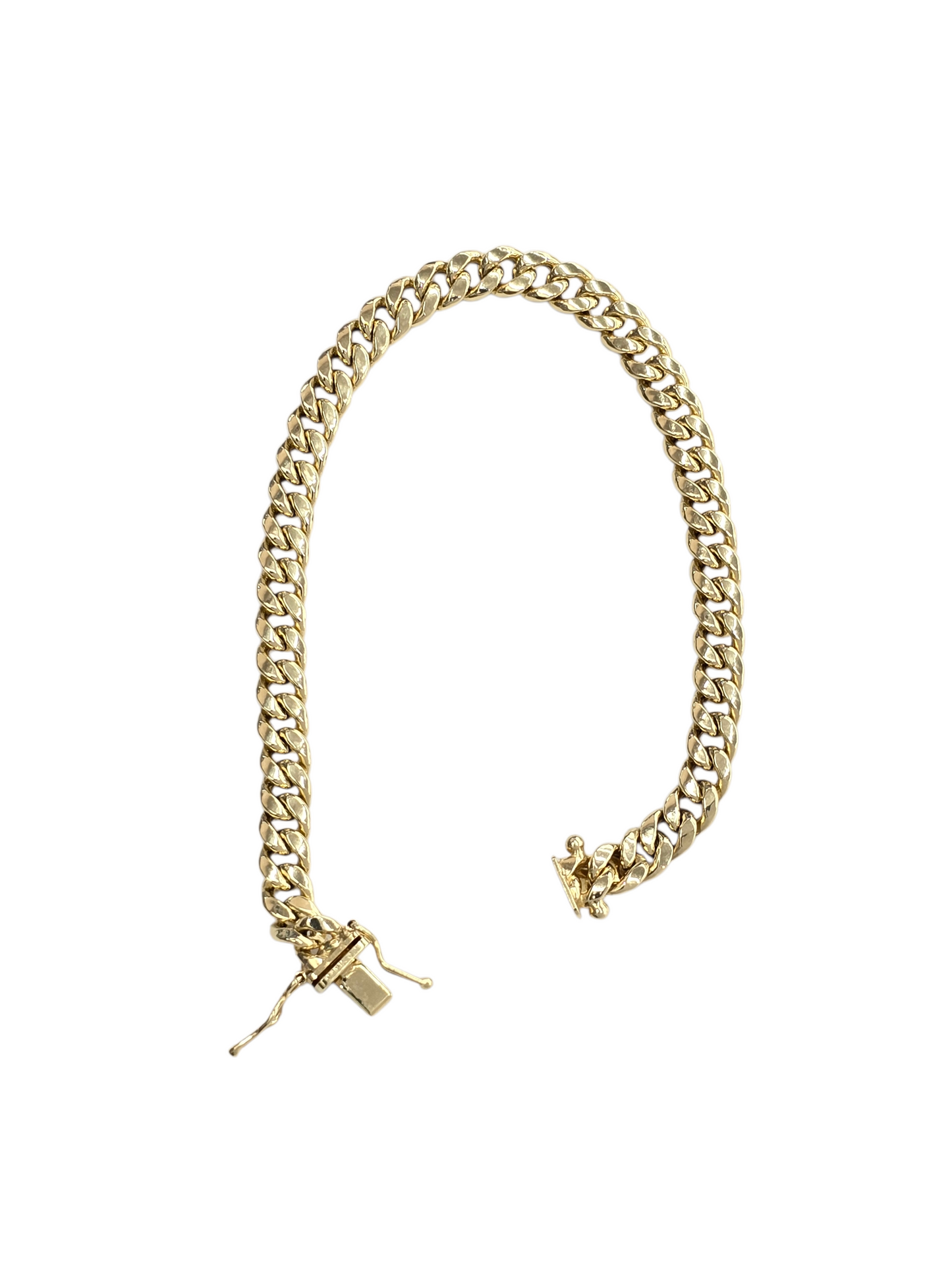 10KT REAL GOLD MIAMI CUBAN BRACELET 5.9 MM 7.5 INCHES