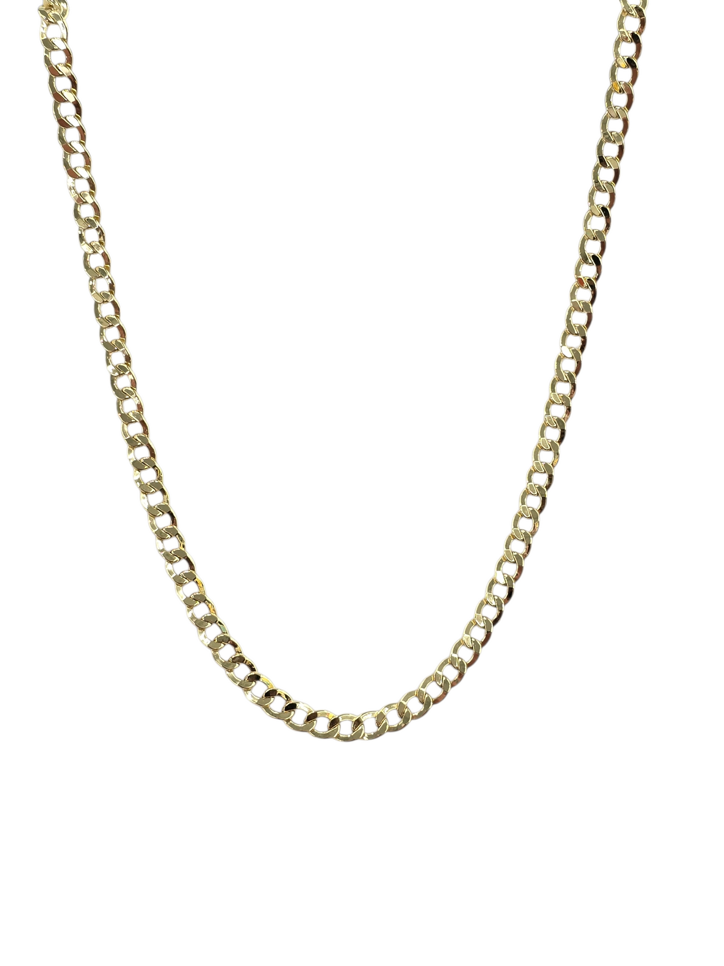 10KT REAL GOLD CUBAN CURB CHAIN 6.5MM