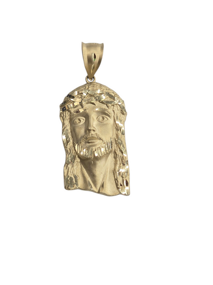 10KT REAL GOLD JESUS FACE PENDANT