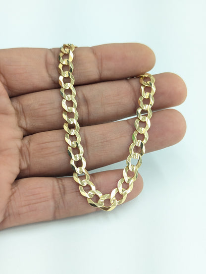 10KT REAL GOLD SOLID CUBAN CURB BRACELET