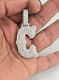 925 STERLING SILVER MOISSANITE DIAMOND INITIAL LETTER PENDANT