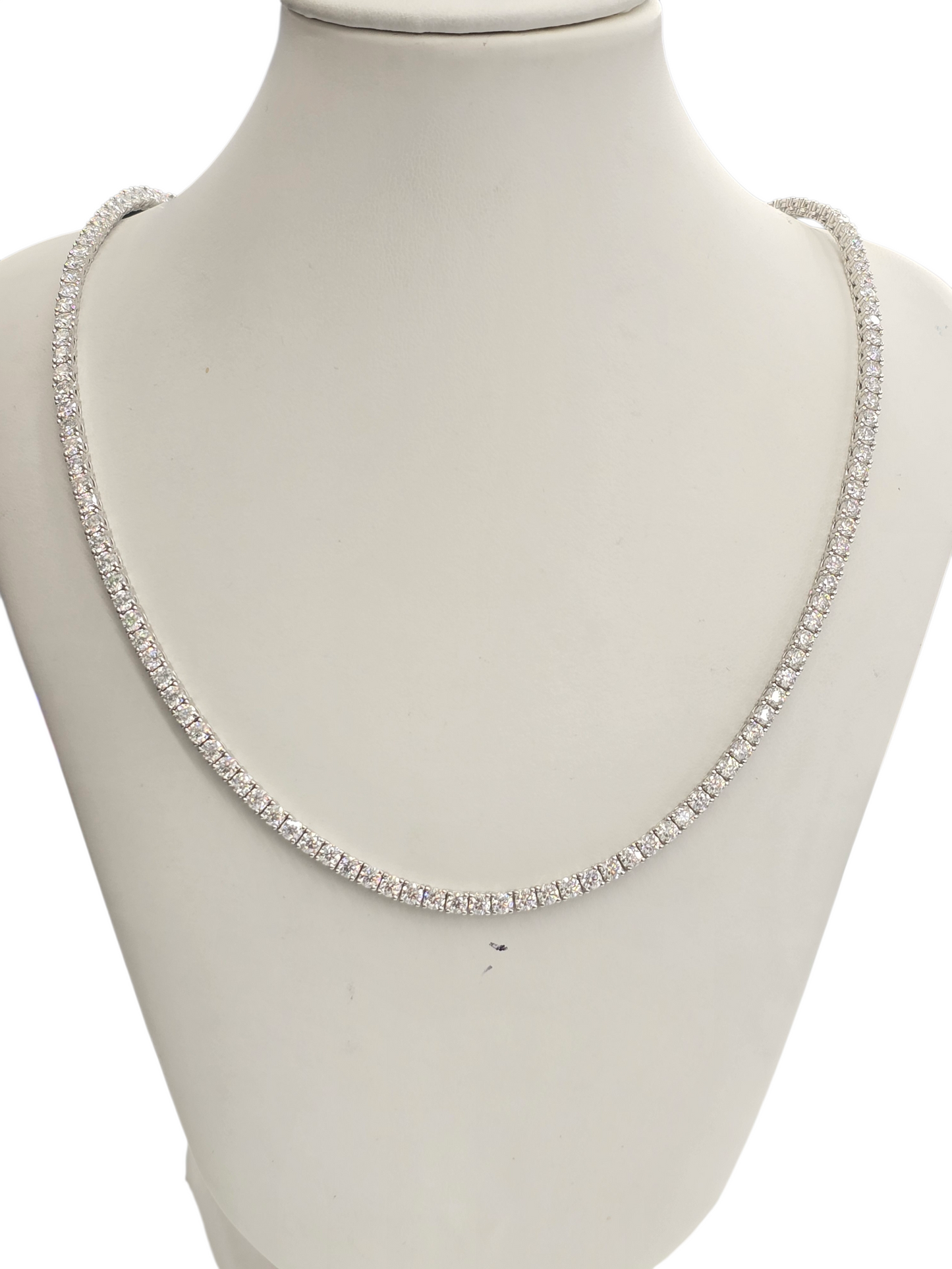 925 STERLING SILVER MOISSANITE DIAMOND TENNIS CHAIN 3.2MM