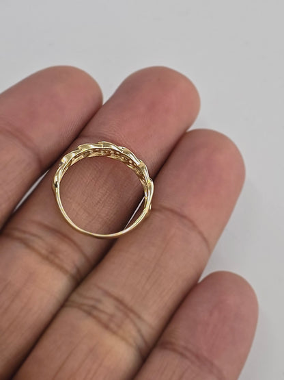 10kt REAL GOLD CUBAN LINK RING FOR MEN AND WOMEN