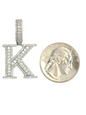 925 Sterling Silver Moissanite Diamond Initial A to Z Pendant
