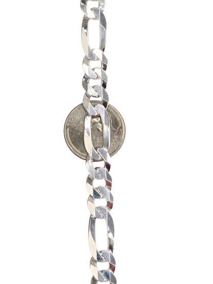 925 STERLING SILVER FIGARO CHAIN 10 MM