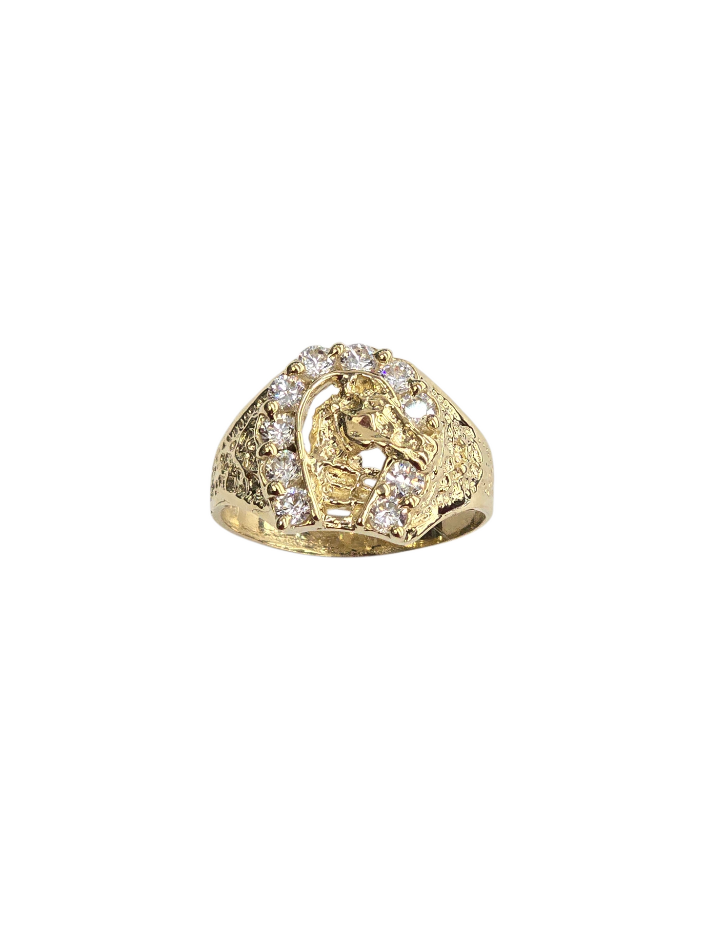 14KT REAL GOLD HORSESHOE RING