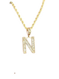 REAL DIAMOND 10KT GOLD BLOCK LETTER INITIAL A TO Z FOR MEN AND WOMEN