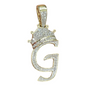 REAL NATURAL DIAMOND 10KT GOLD INITIAL A TO Z PENDANT