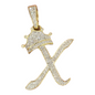 REAL NATURAL DIAMOND 10KT GOLD INITIAL A TO Z PENDANT