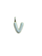 REAL DIAMOND 10KT TWO TONE BUBBLE LETTER A- Z PENDANT