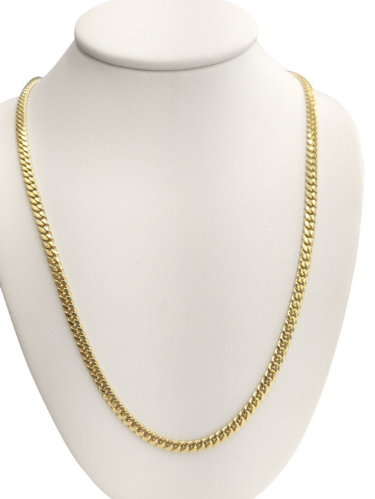 10KT REAL GOLD SOLID MIAMI CUBAN CHAIN 3MM