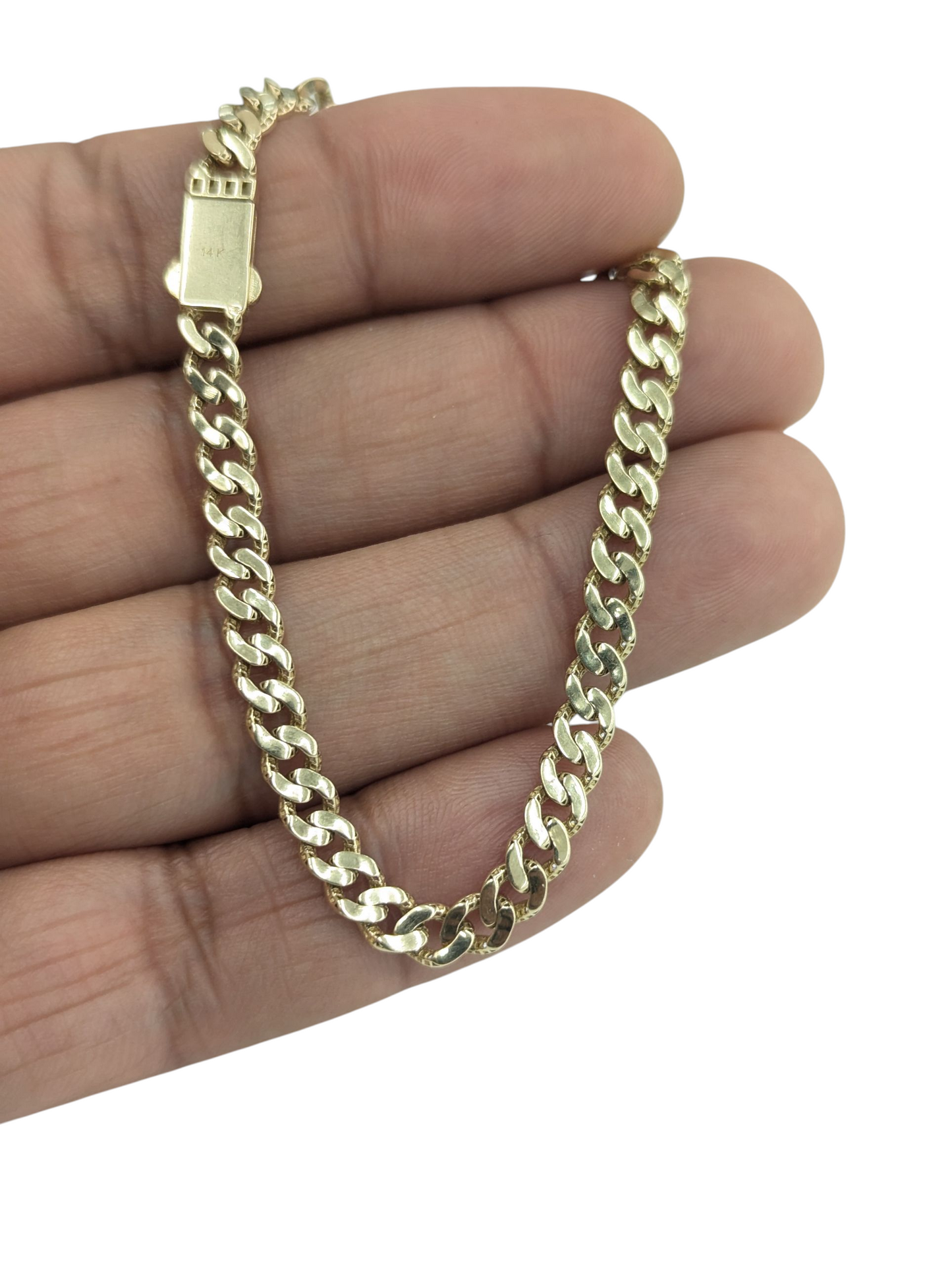 14KT REAL GOLD MIAMI CUBAN BRACELET