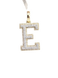 REAL DIAMOND 10KT TWO TONE BLOCK LETTER A- Z PENDANT