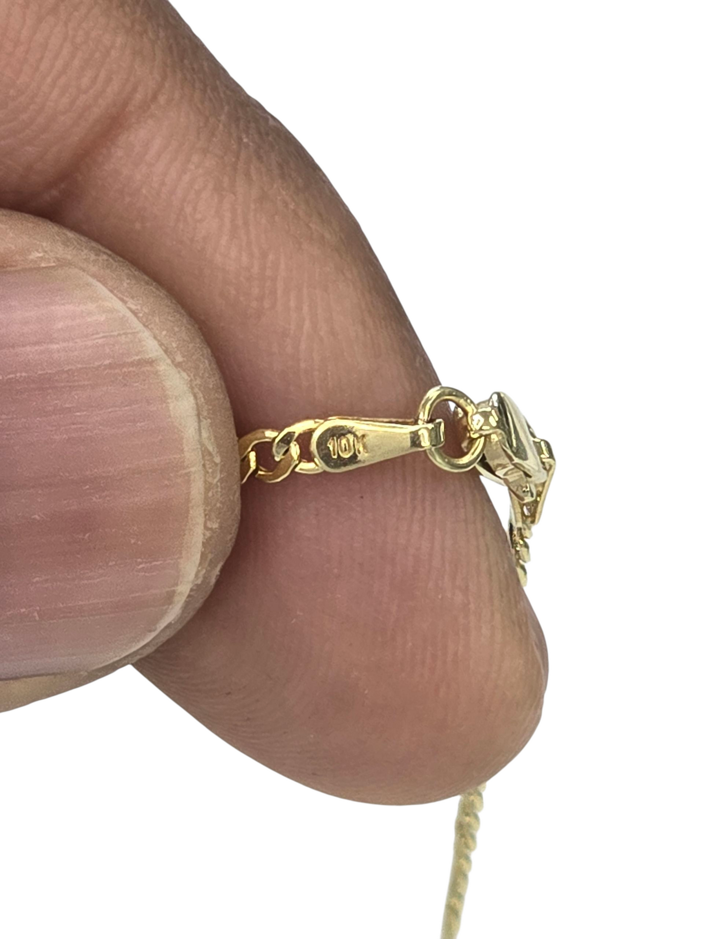 10kt REAL GOLD CUBAN CURB CHAIN 2.2 MM