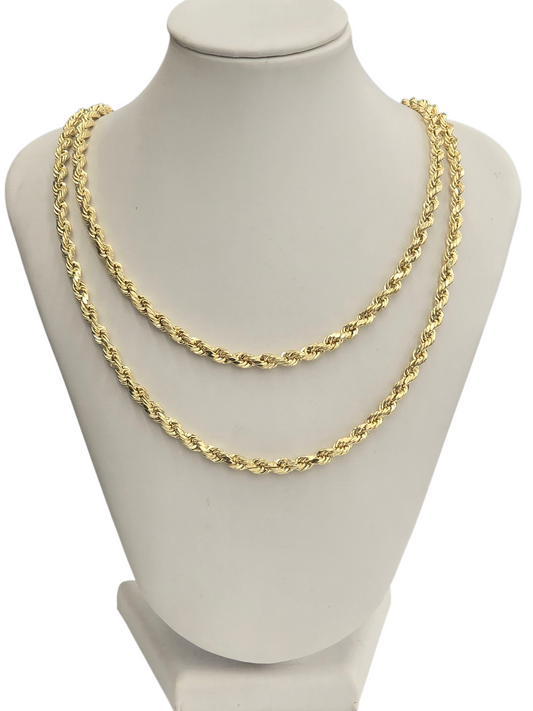 14KT REAL GOLD ROPE CHAIN 5MM