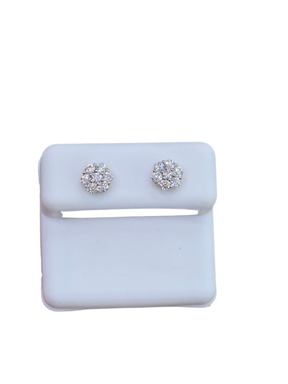 10KT REAL GOLD MOISSANITE DIAMOND STUD EARRING