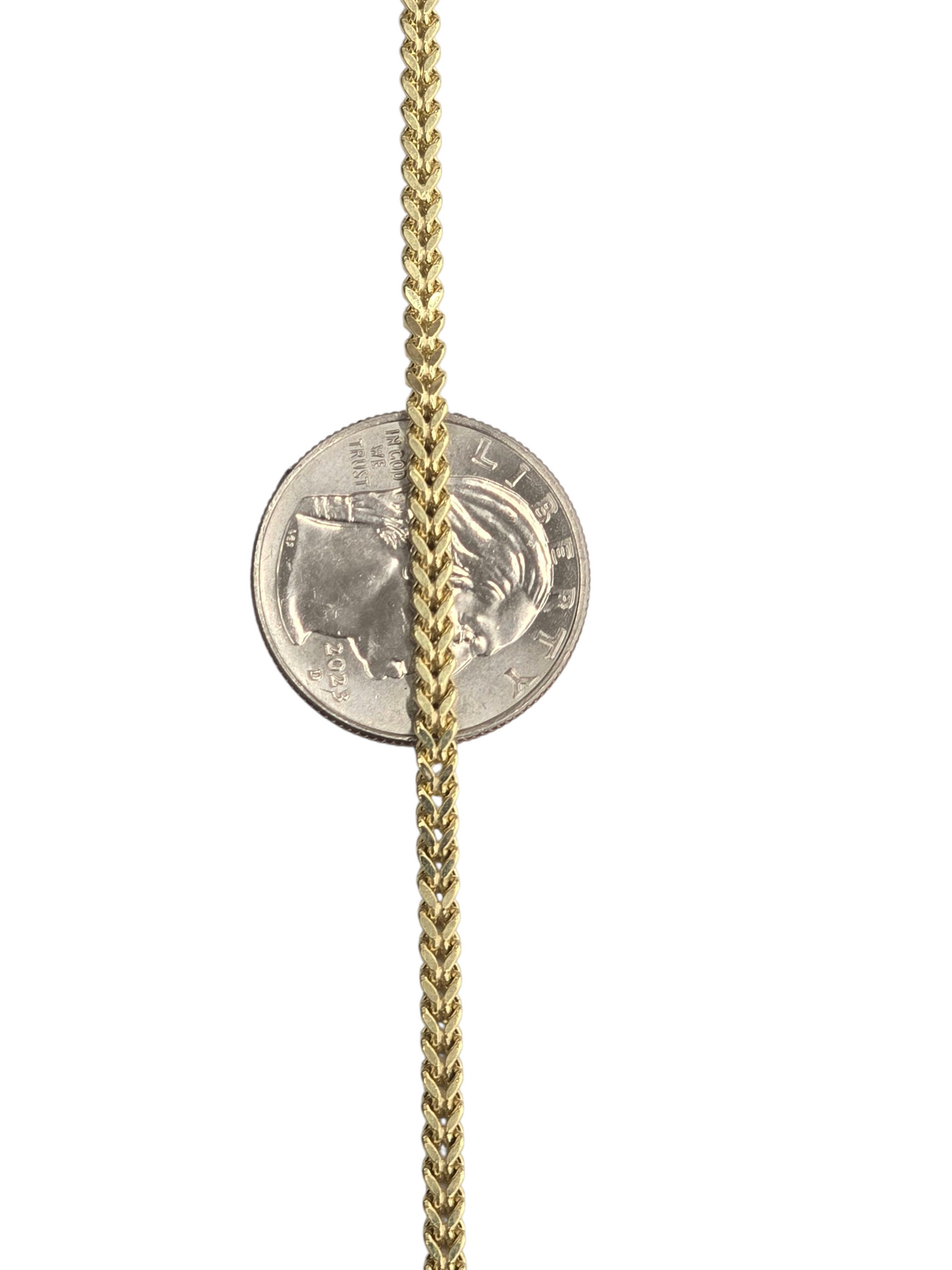 14kt REAL GOLD HOLLOW FRANCO CHAIN 3MM