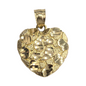 10KT REAL GOLD HEART NUGGET PENDANT
