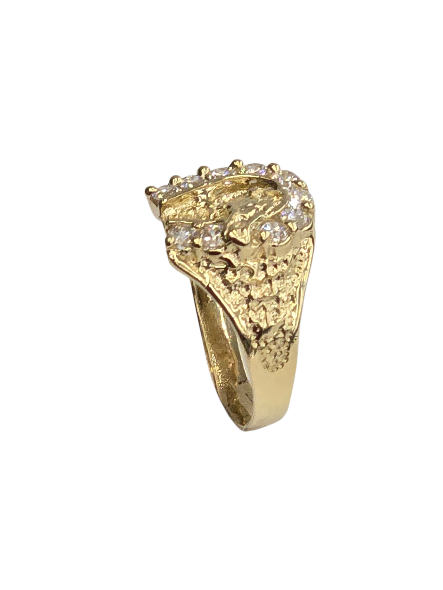 14KT REAL GOLD HORSESHOE RING