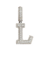 925 Sterling Silver Moissanite Diamond Initial A to Z Pendant