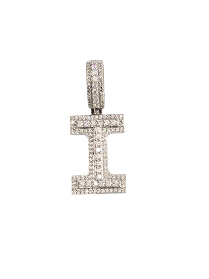 925 Sterling Silver Moissanite Diamond Initial A to Z Pendant
