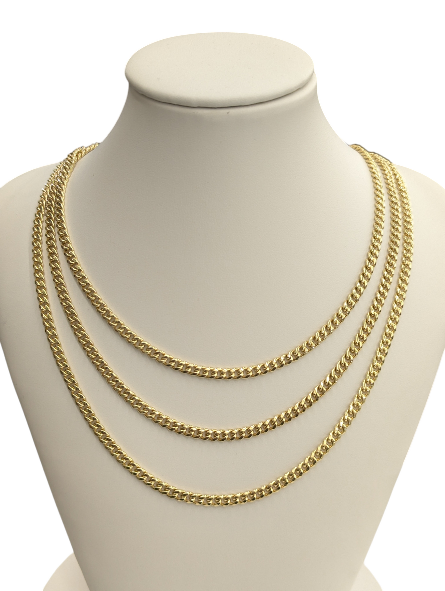 10kt Real Gold Miami Cuban Style Chain 3.5 mm