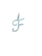 Real Natural Diamond 10kt Yellow Gold Cursive Letter A - Z Pendant