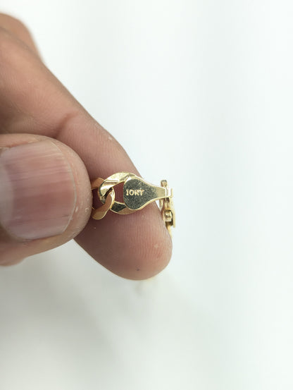 10KT REAL GOLD SOLID CUBAN CURB BRACELET