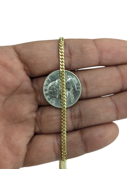 10KT REAL GOLD SOLID MIAMI CUBAN CHAIN 3MM