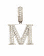 925 Sterling Silver Moissanite Diamond Initial A to Z Pendant