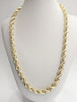 10KT REAL GOLD ROPE CHAIN 8 mm