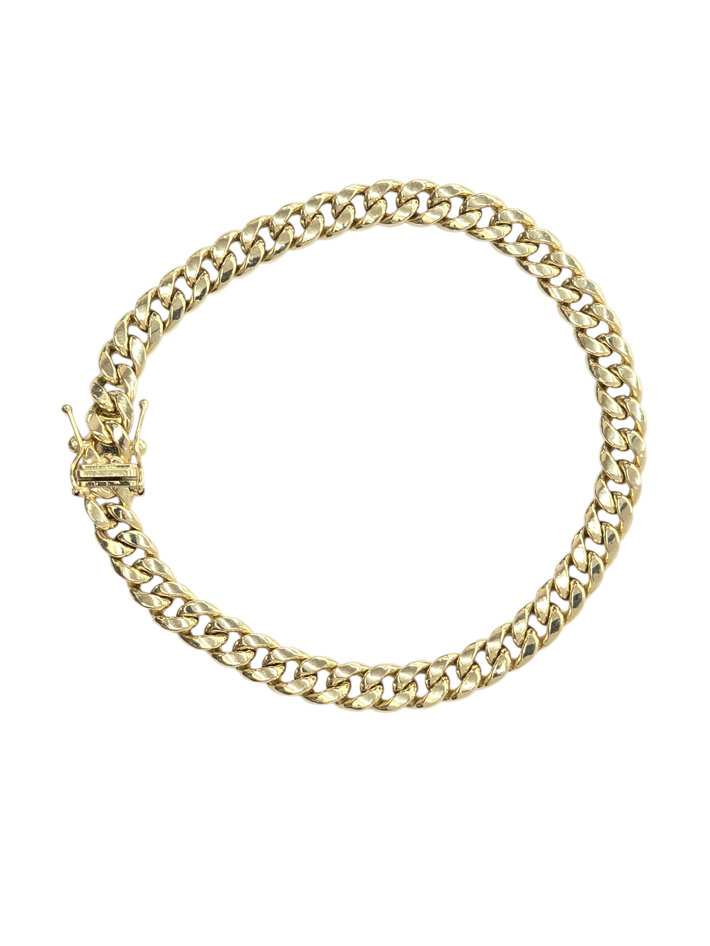 10KT REAL GOLD MIAMI CUBAN BRACELET 5.9 MM 7.5 INCHES