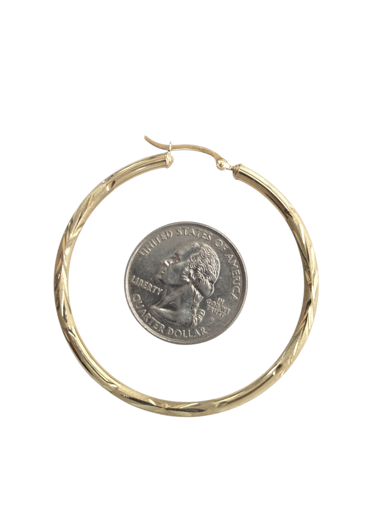 10KT REAL GOLD HOOP EARRING