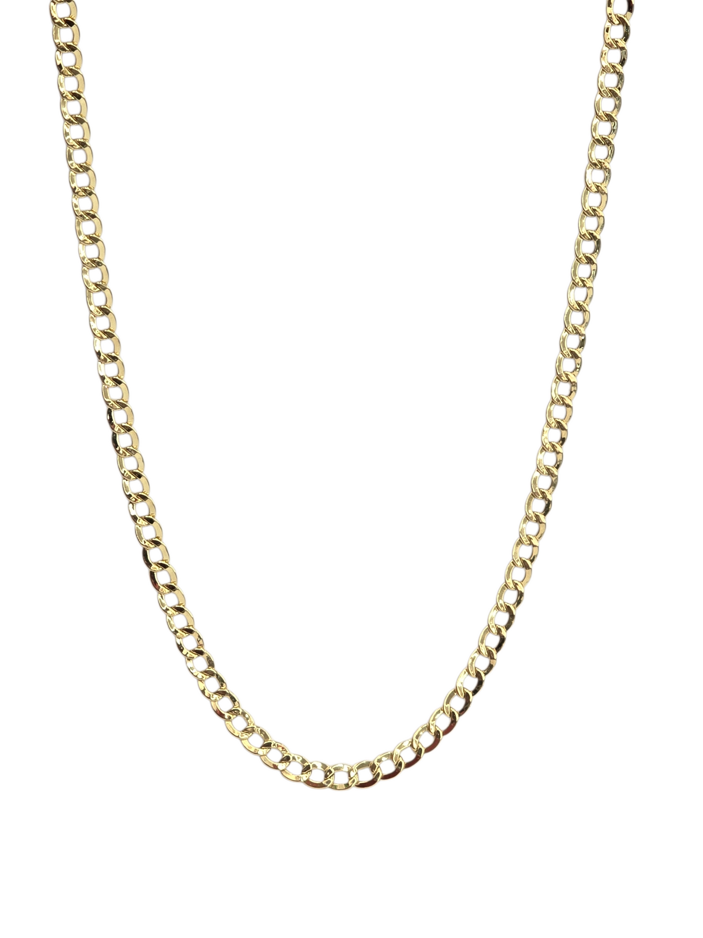 10KT REAL GOLD CUBAN CURB CHAIN 4.5 MM