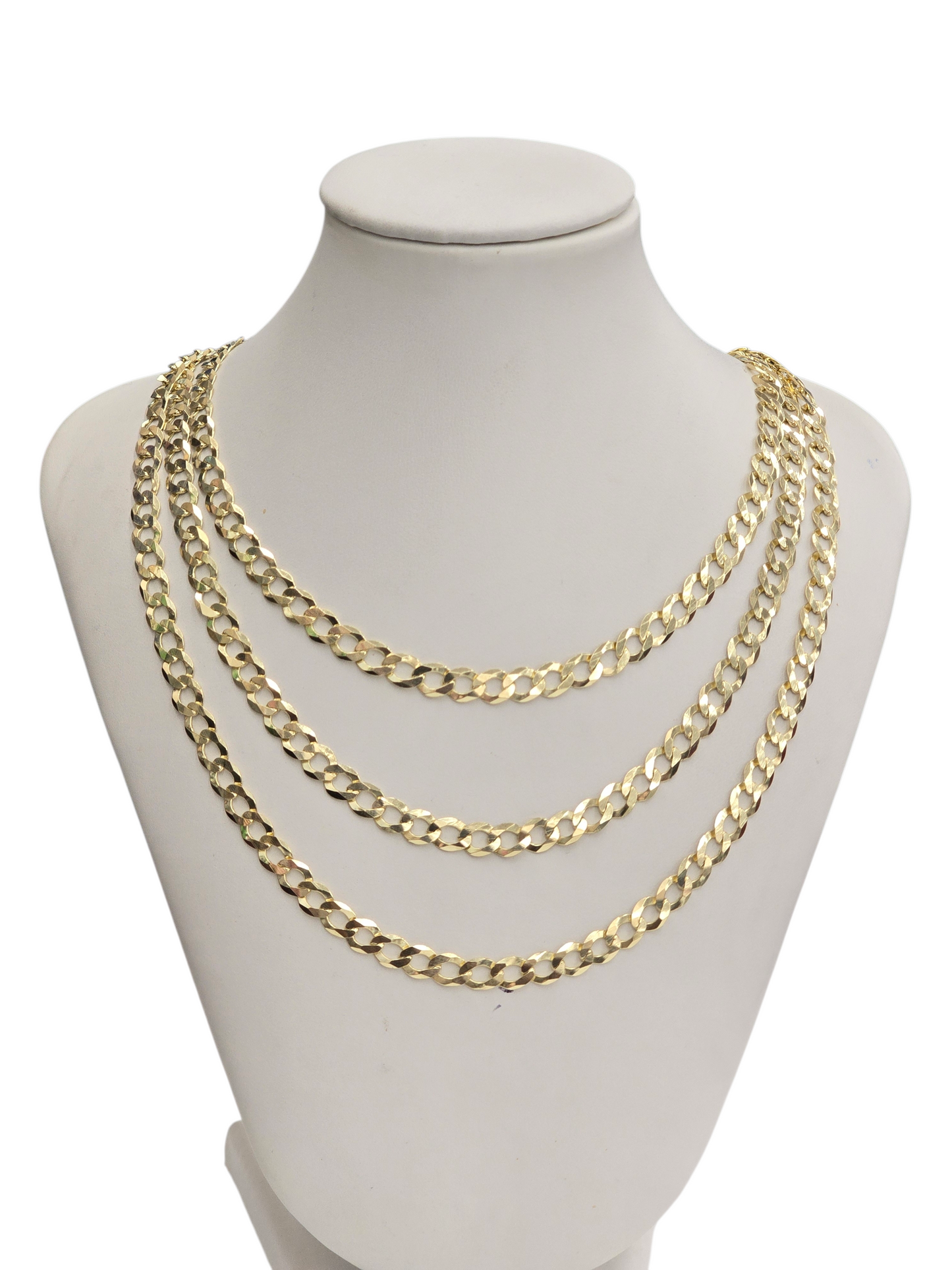 10KT REAL GOLD SOLID CUBAN CURB CHAIN 6MM FOR MEN AND WOMEN