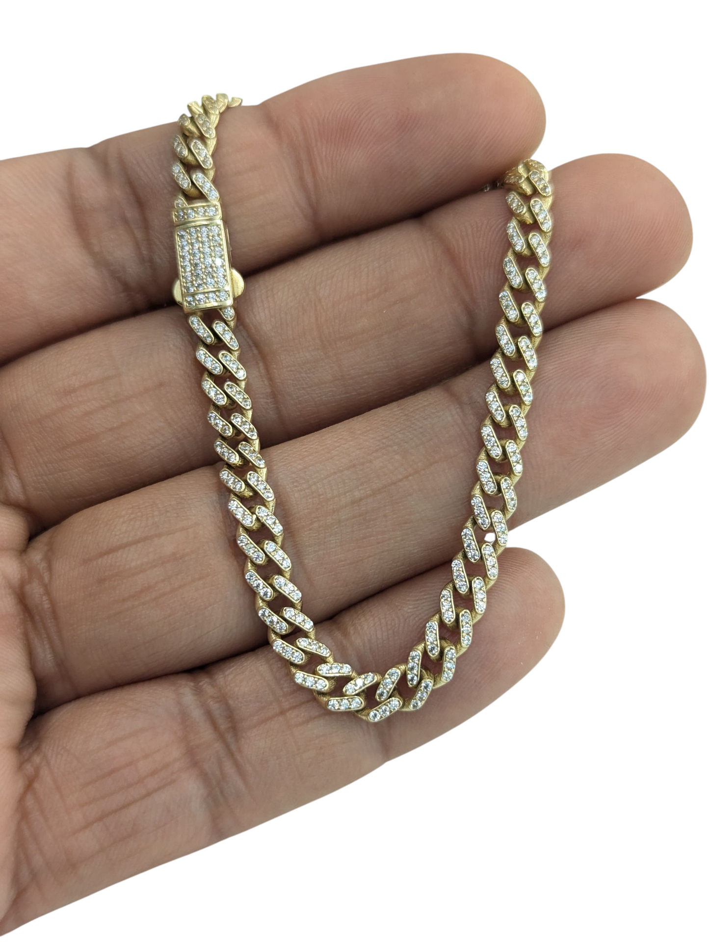 14KT REAL GOLD MIAMI CUBAN BRACELET